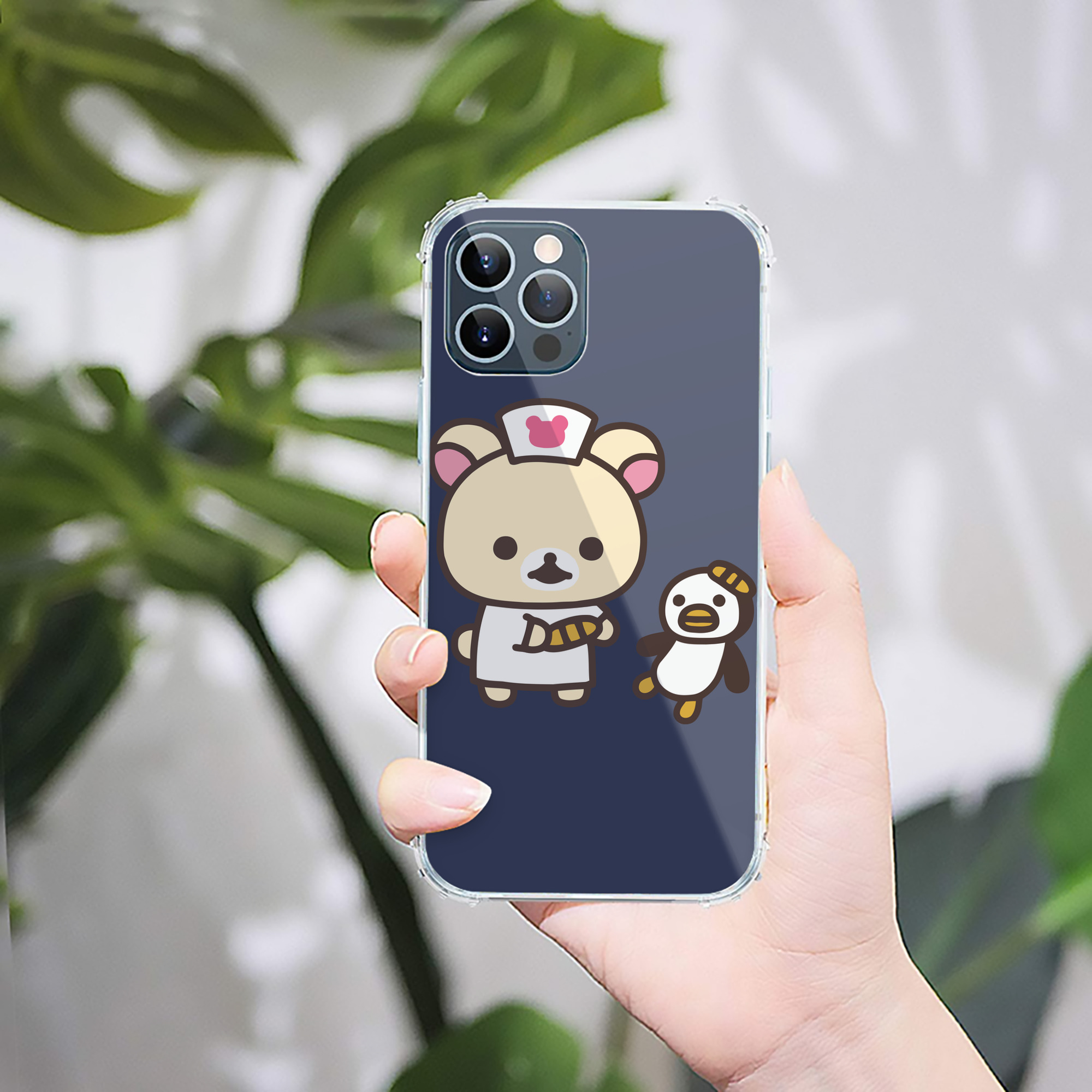 （画像用） リラックマ リラックマ キイロイトリ Rilakkuma Korilakkuma Kiiroitori 【iPhone 12シリーズ対応】透明スマホケース（クリアソフトケース）